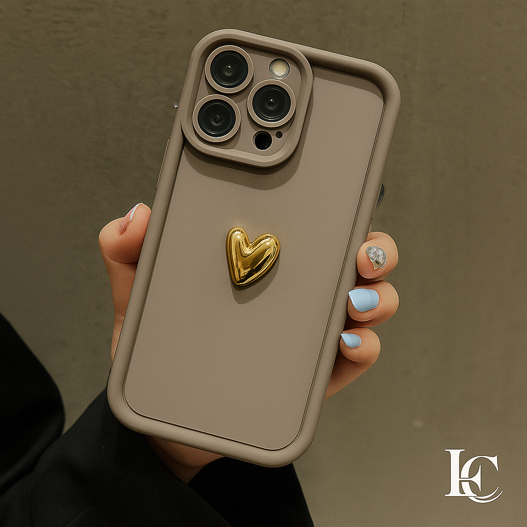 Coque de téléphone avec un cœur en 3D