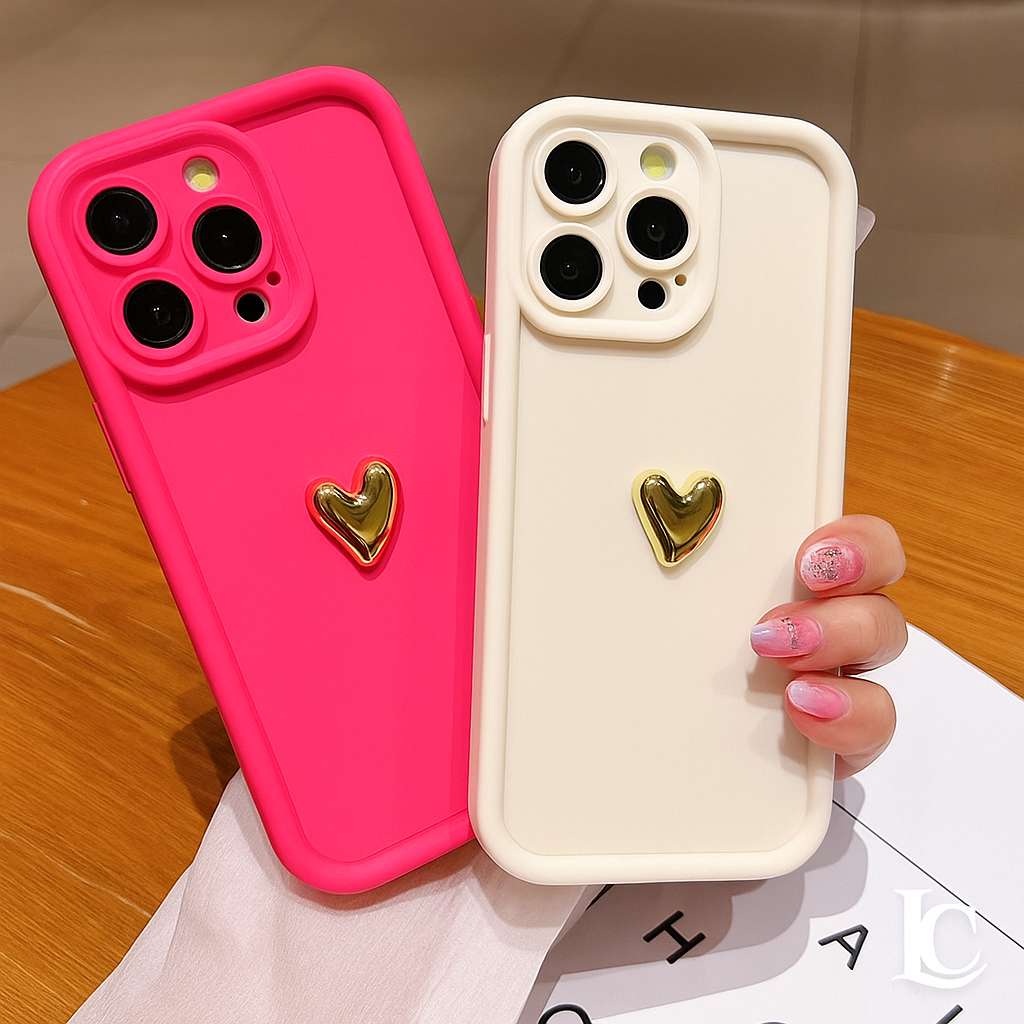 Coque de téléphone avec un cœur en 3D