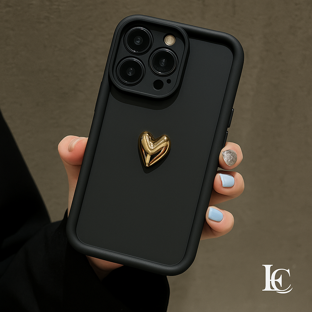 Coque de téléphone avec un cœur en 3D