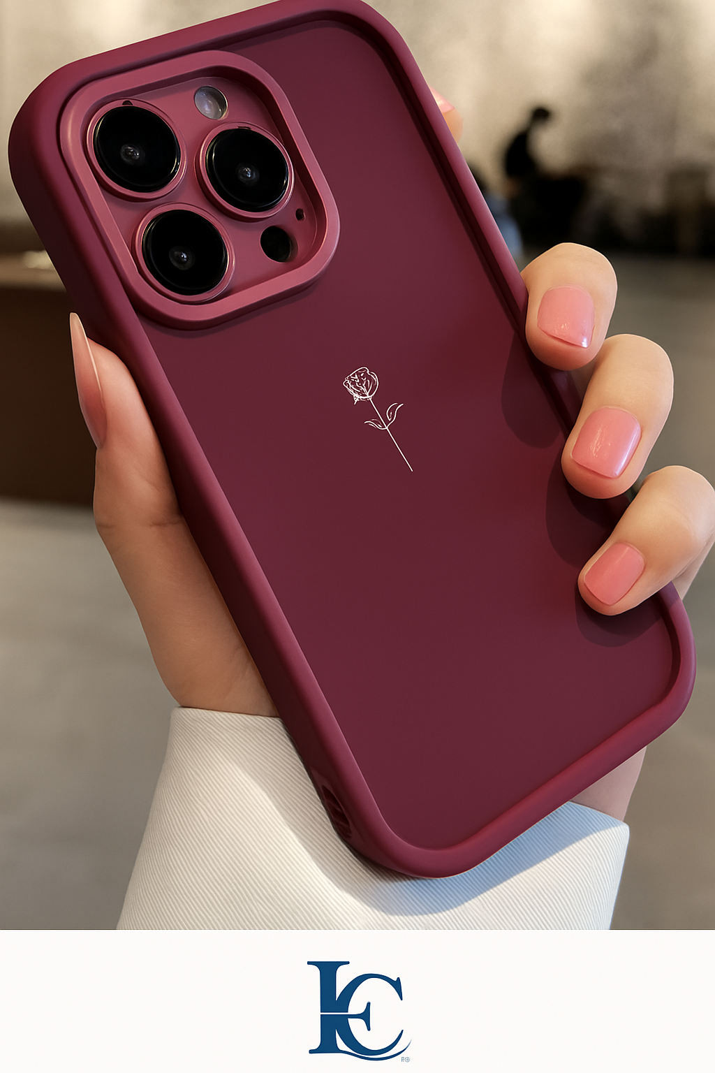 Coque de téléphone Bordeau a fleur