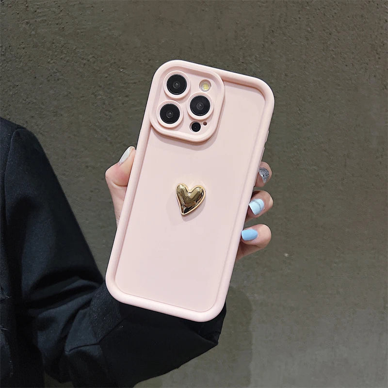 Coque de téléphone avec un cœur en 3D